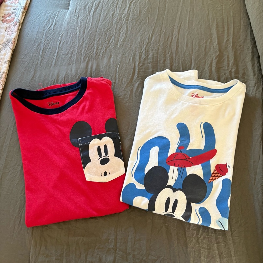 Disney+Spotted Zebra Two Cotton Mickey T-Shirts. Size XXL/14-16.